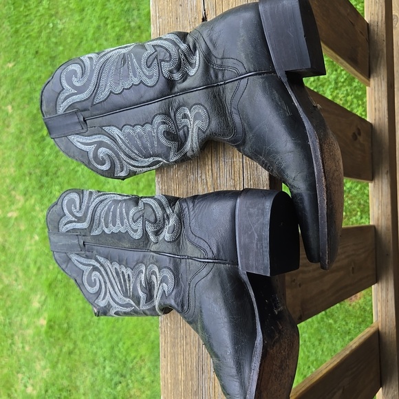 J.B. Dillon Black Womens Genuine Goat Leather Boots 6.5 B - Picture 6 of 8